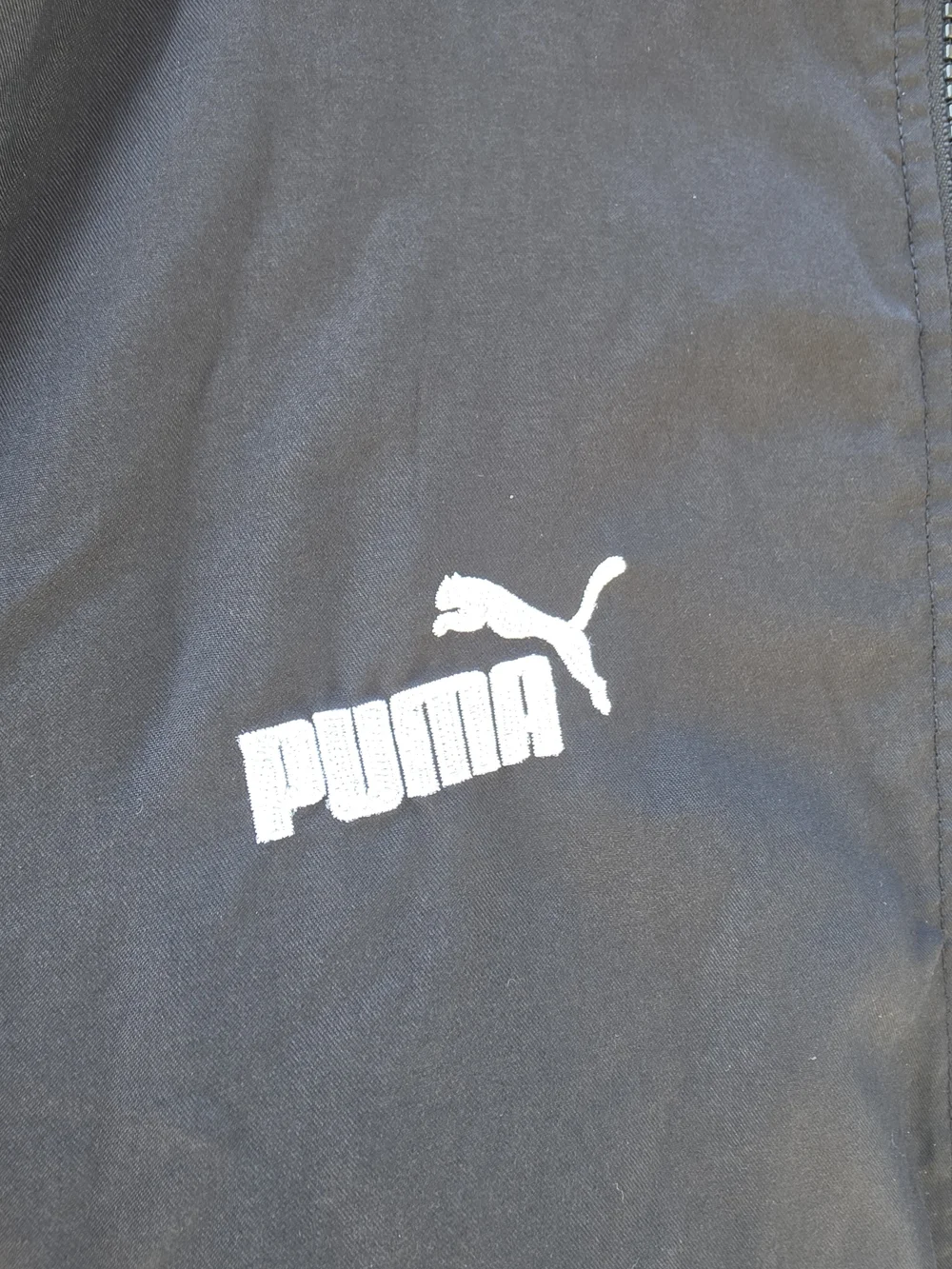 VTG 90s Puma Saskatchewan Roughriders CFL Track Jacket Men's L Black Sewn